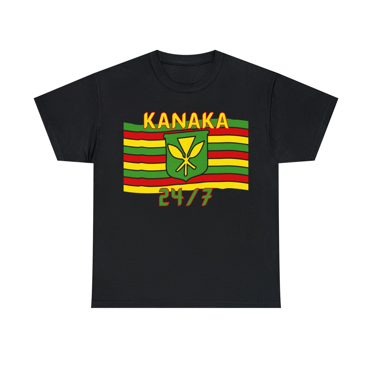 Kanaka 24/7 (Yellow Letters) Unisex Heavy Cotton Tee