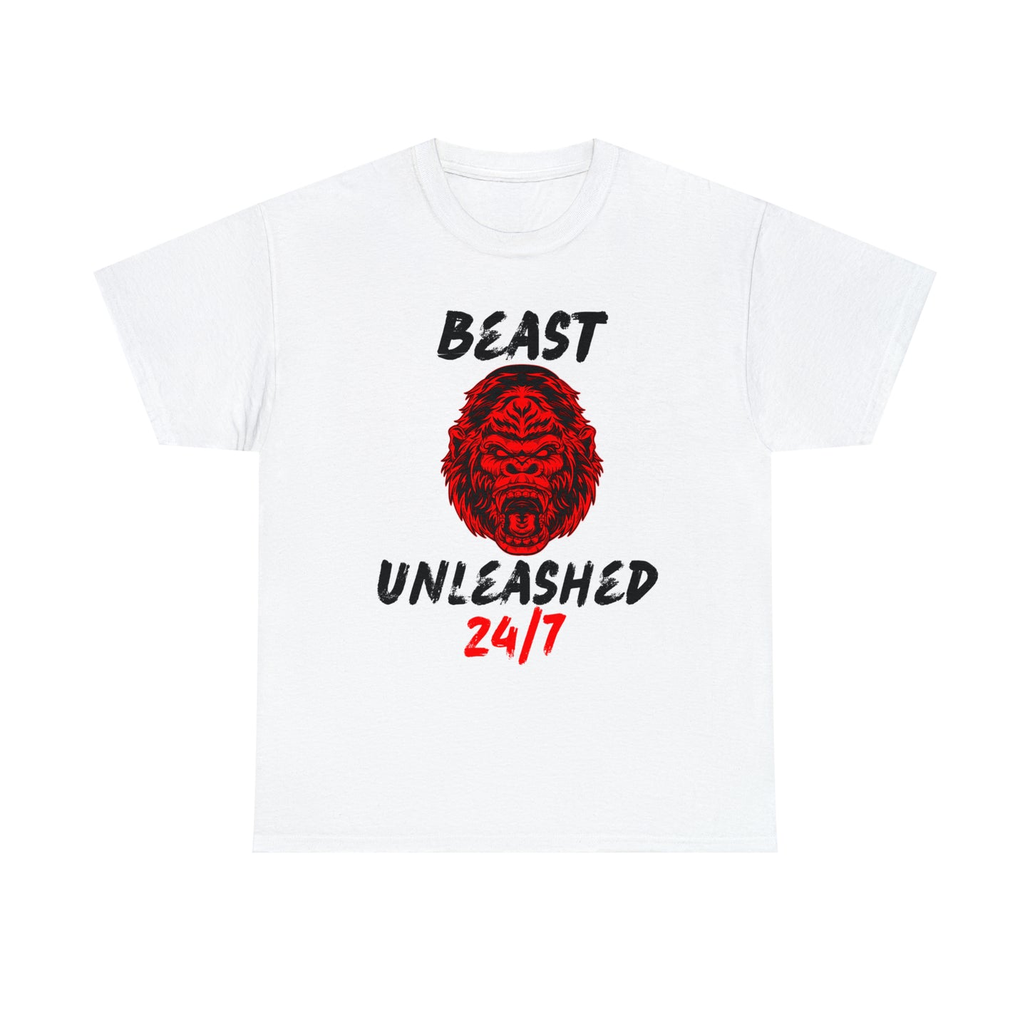 Beast Unleashed (Black Letters) Unisex Heavy Cotton Tee