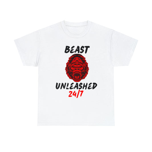 Beast Unleashed (Black Letters) Unisex Heavy Cotton Tee