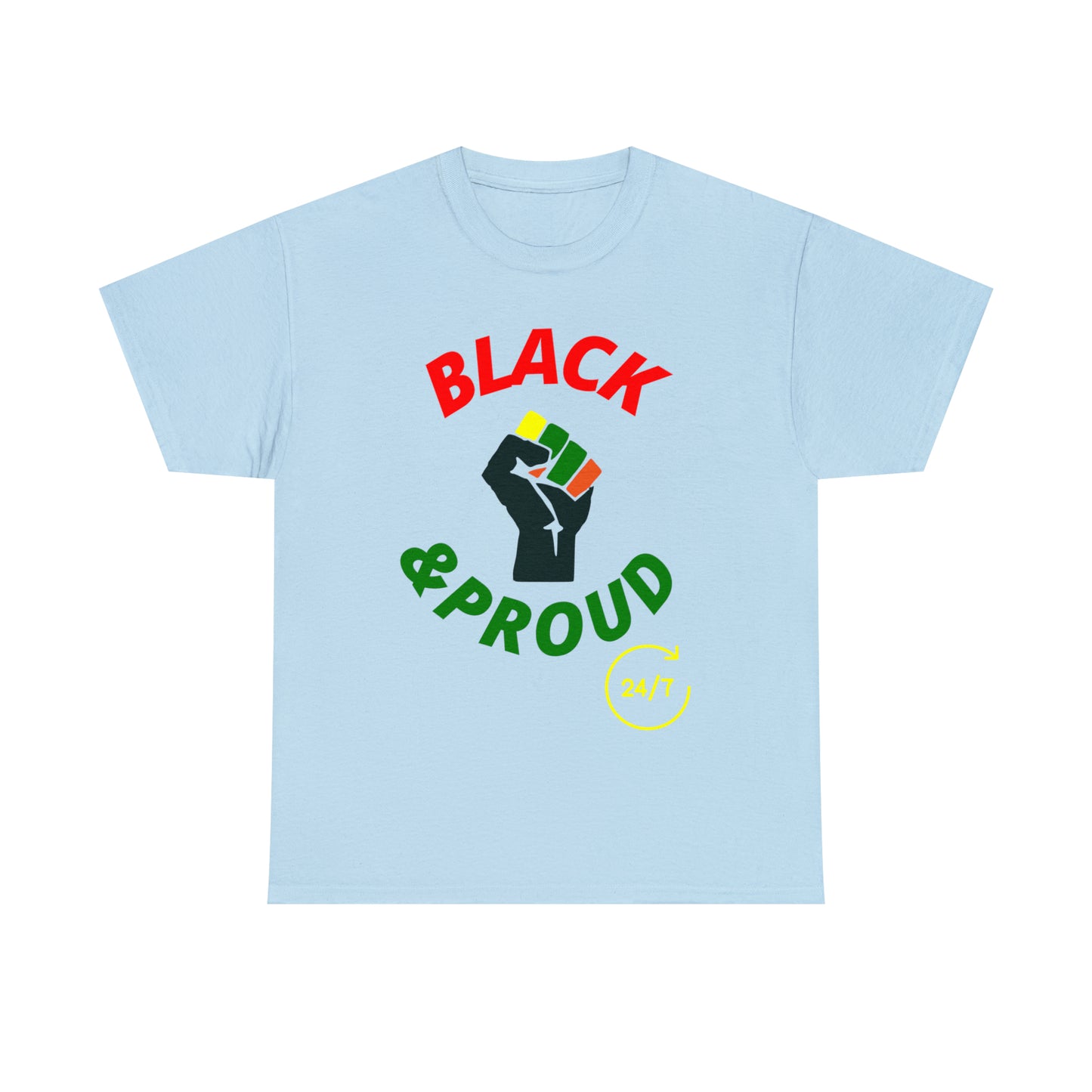 Black and Proud (Fist) Unisex Heavy Cotton Tee