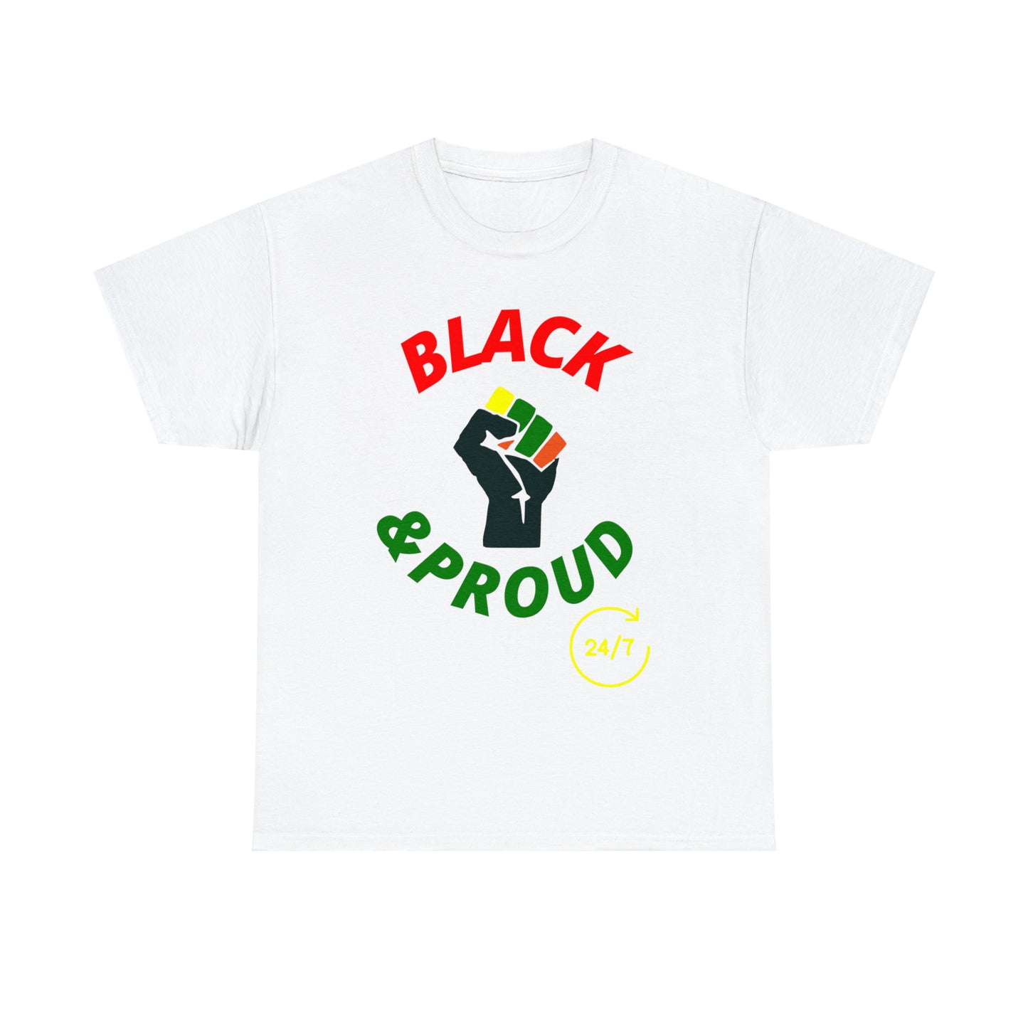 Black and Proud (Fist) Unisex Heavy Cotton Tee