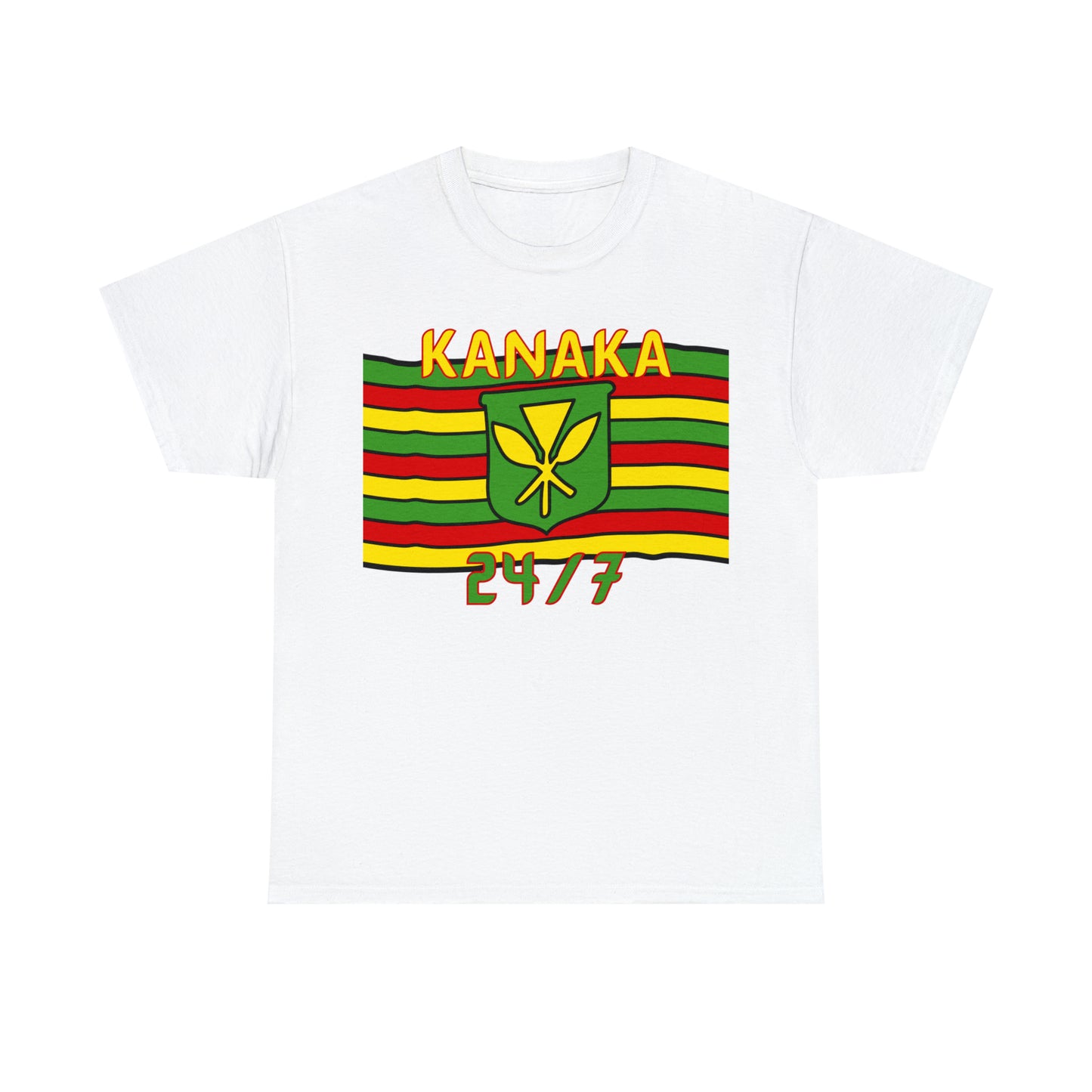 Kanaka 24/7 (Yellow Letters) Unisex Heavy Cotton Tee