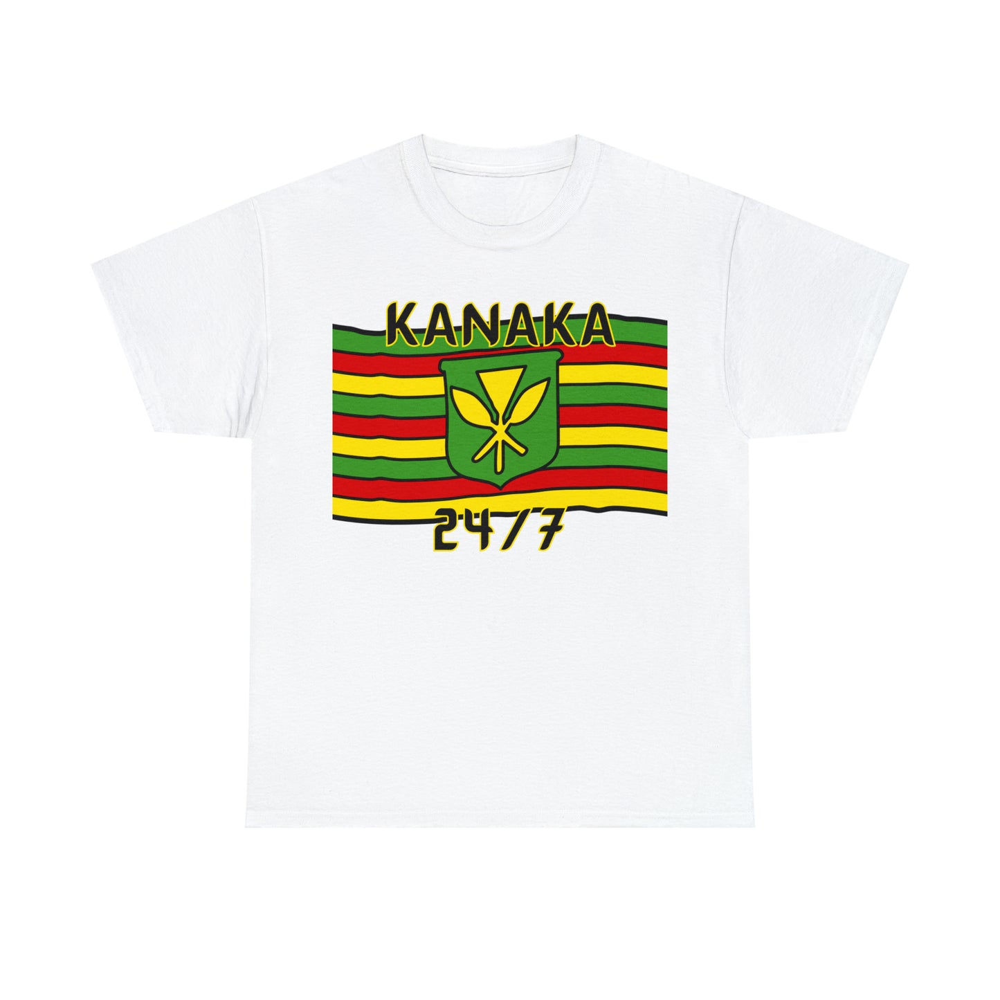 Kanaka 24/7 (Black Letters) Unisex Heavy Cotton Tee