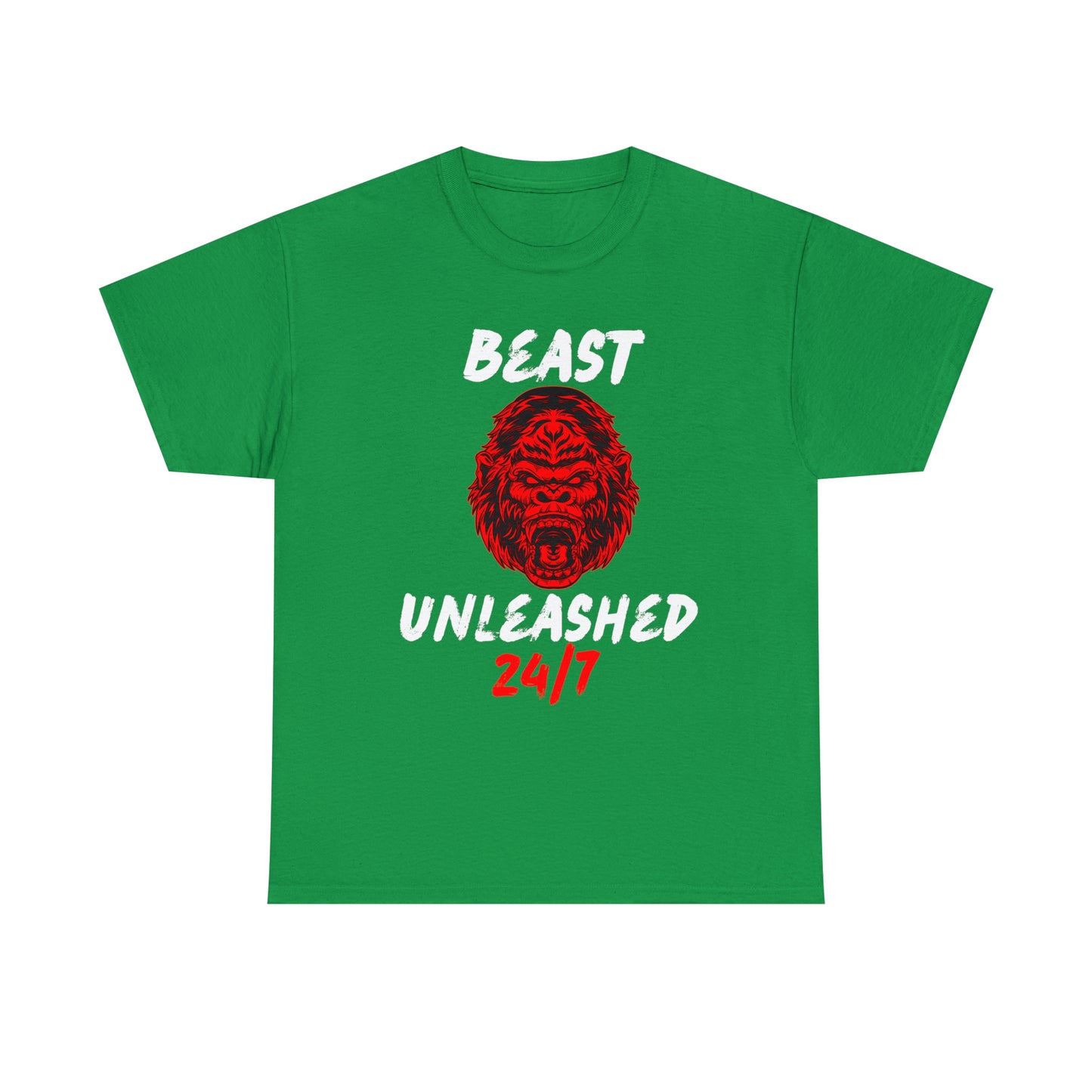 Beast Unleashed (White Letters) Unisex Heavy Cotton Tee