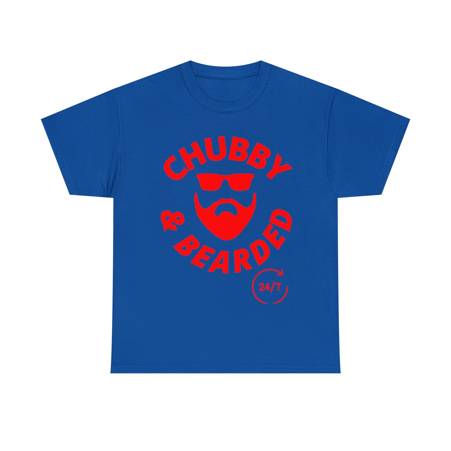 Chubby & Bearded (Red) Unisex Heavy Cotton Tee