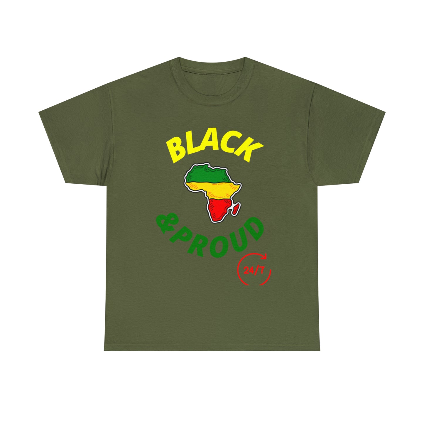 Black & Proud (Africa) Unisex Heavy Cotton Tee