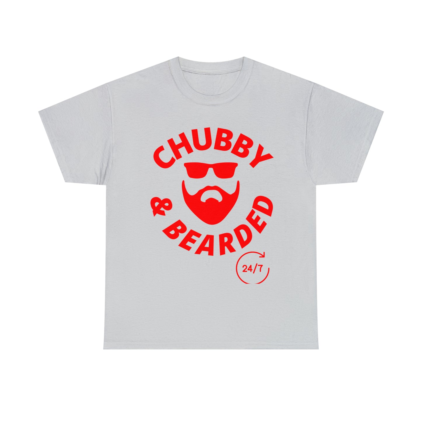 Chubby & Bearded (Red) Unisex Heavy Cotton Tee