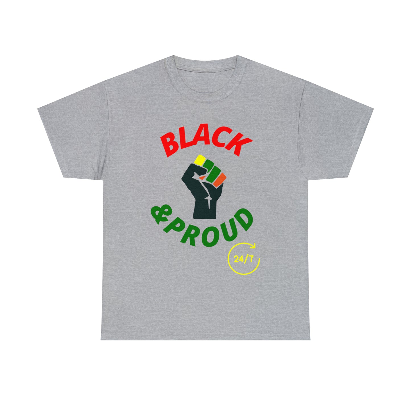 Black and Proud (Fist) Unisex Heavy Cotton Tee