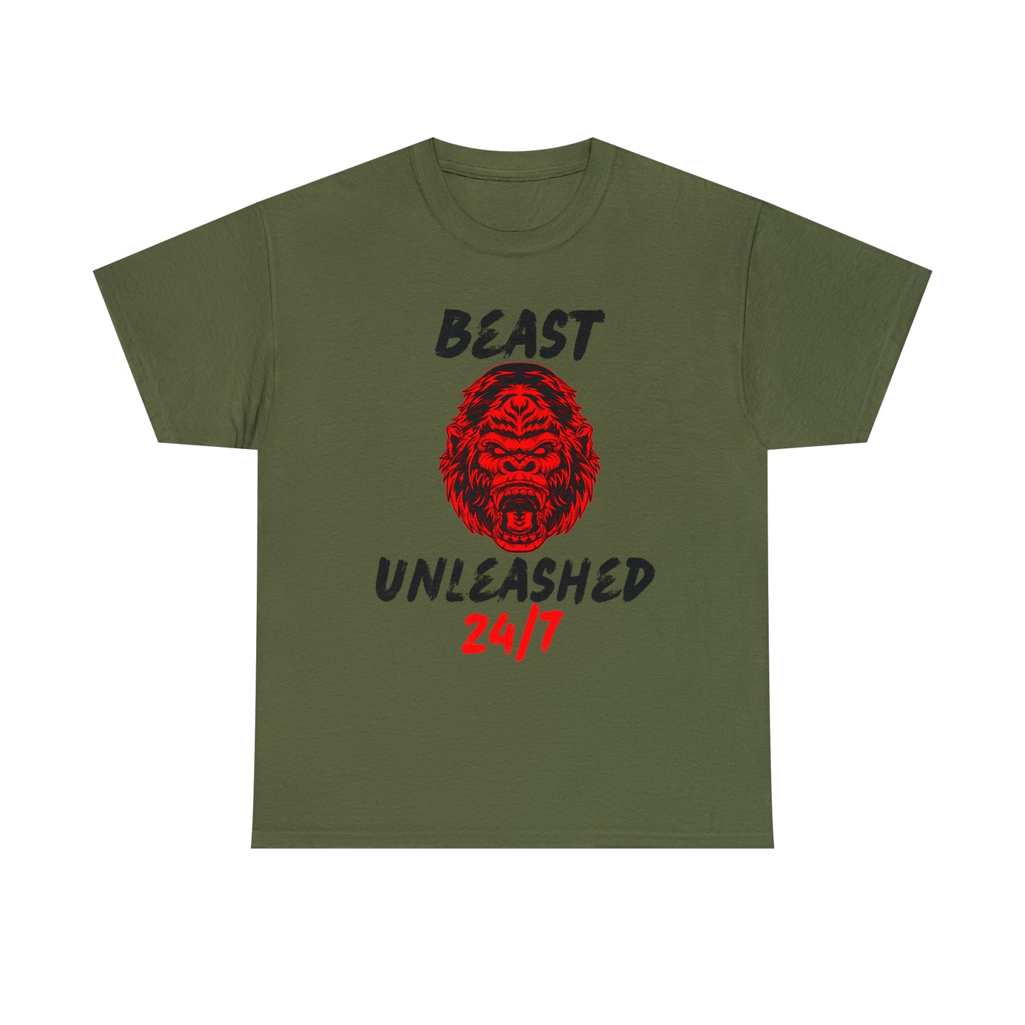 Beast Unleashed (Black Letters) Unisex Heavy Cotton Tee