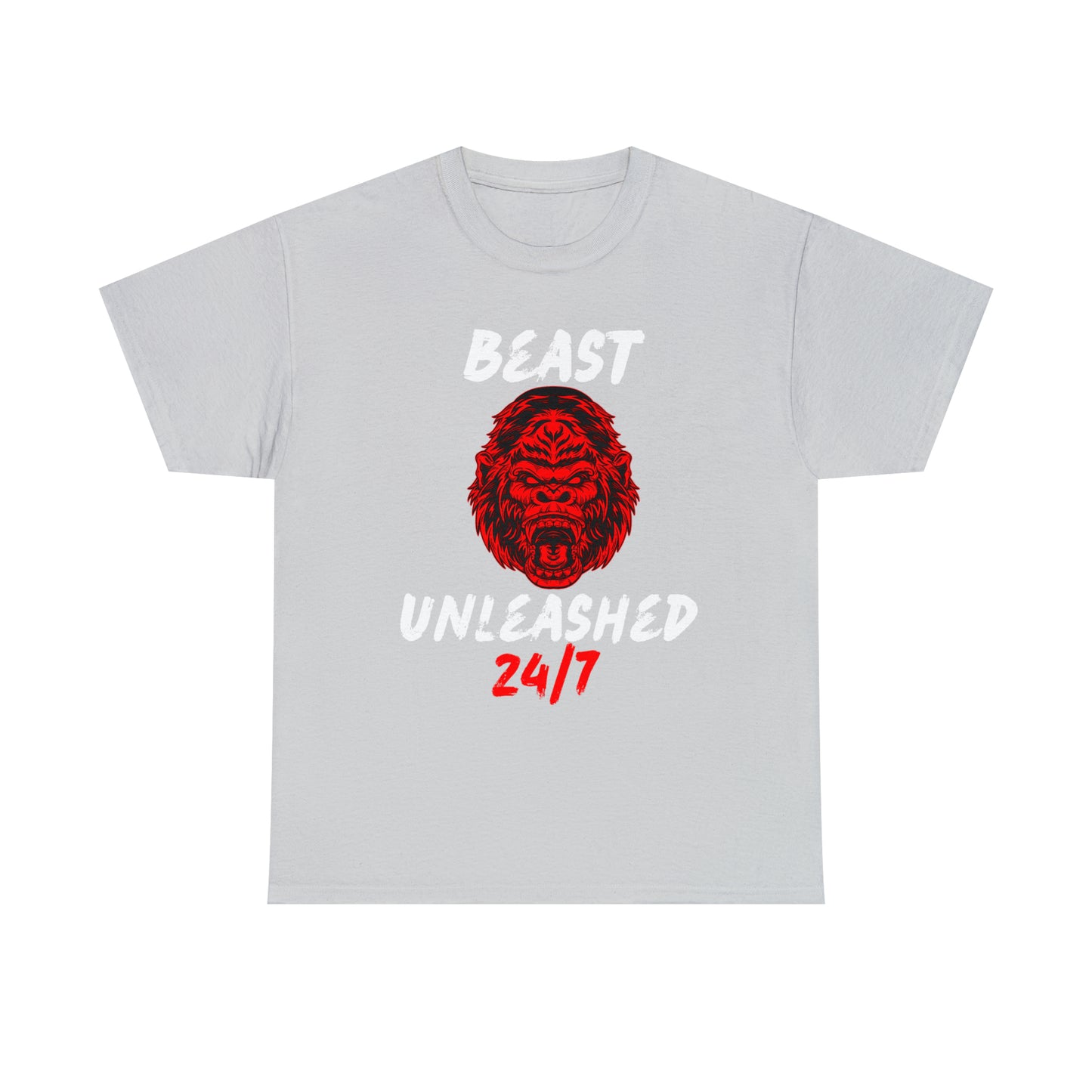 Beast Unleashed (White Letters) Unisex Heavy Cotton Tee