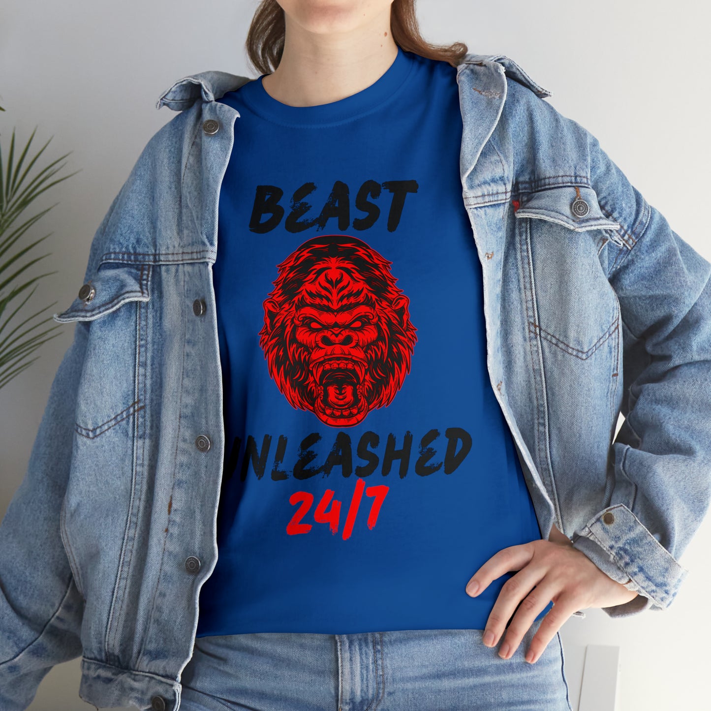 Beast Unleashed (Black Letters) Unisex Heavy Cotton Tee