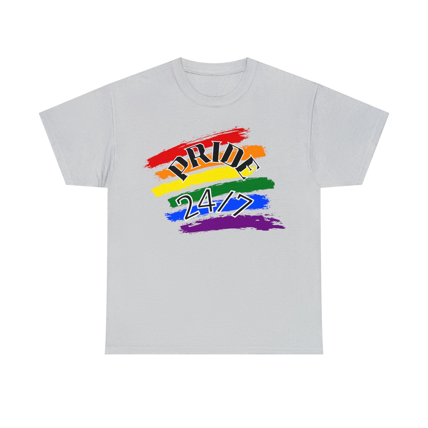 Pride 24/7 (Black Letters) Unisex Heavy Cotton Tee