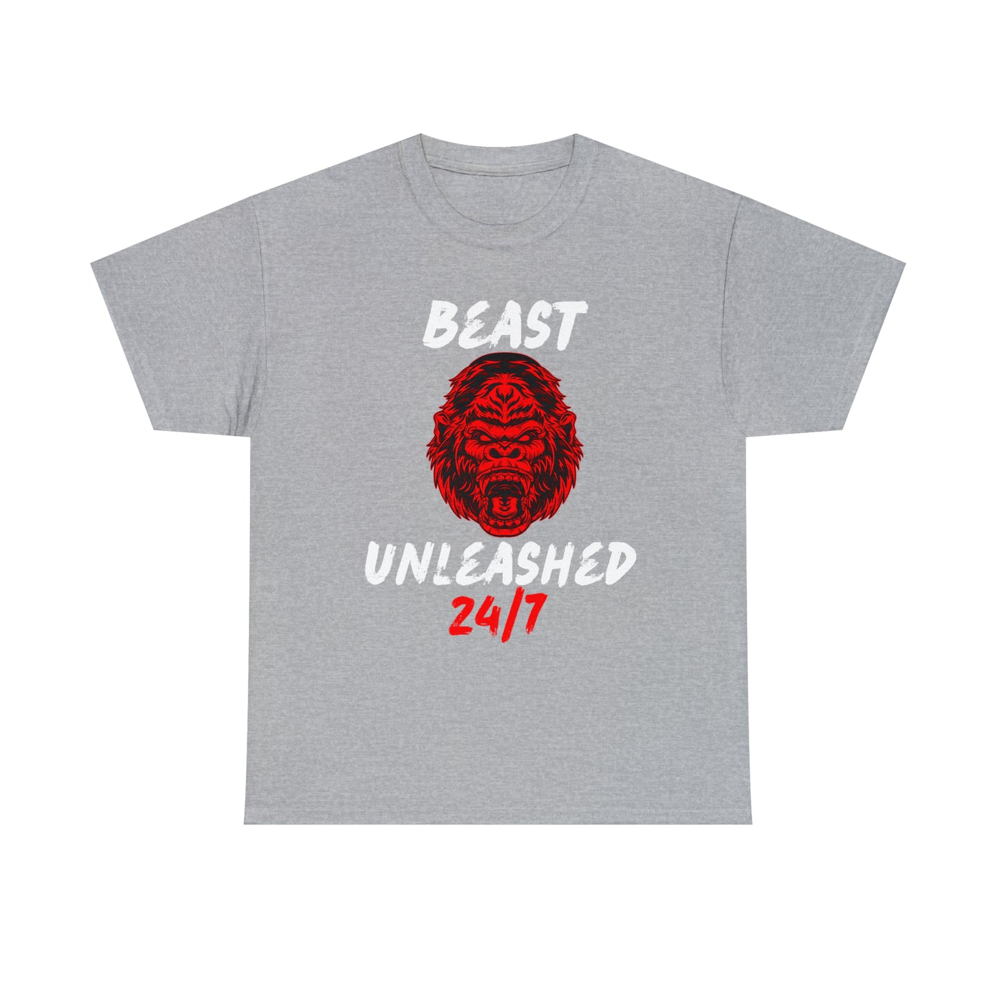 Beast Unleashed (White Letters) Unisex Heavy Cotton Tee