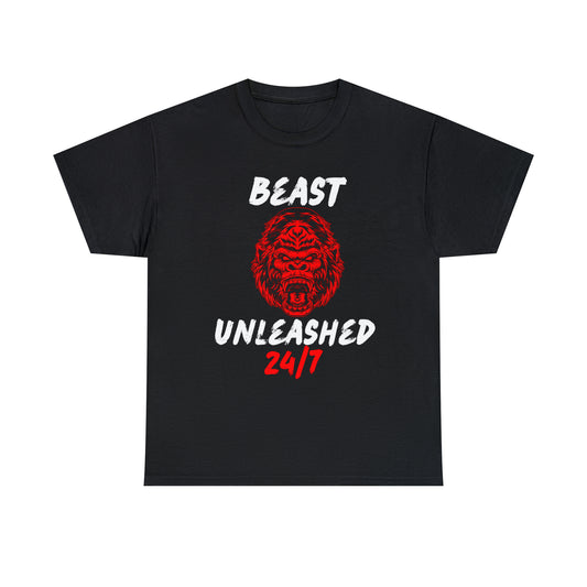 Beast Unleashed (White Letters) Unisex Heavy Cotton Tee